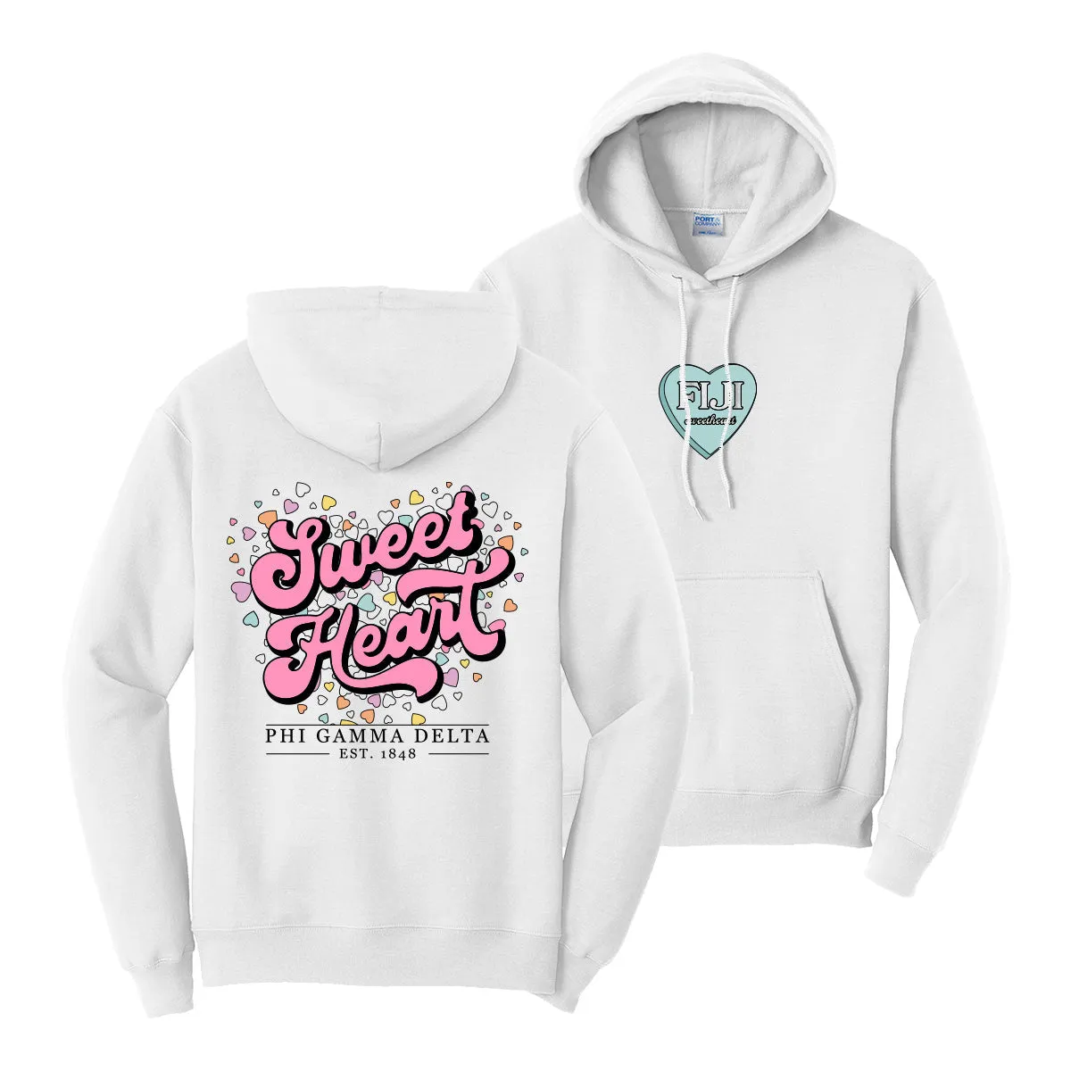 FIJI White Sweetheart Hoodie