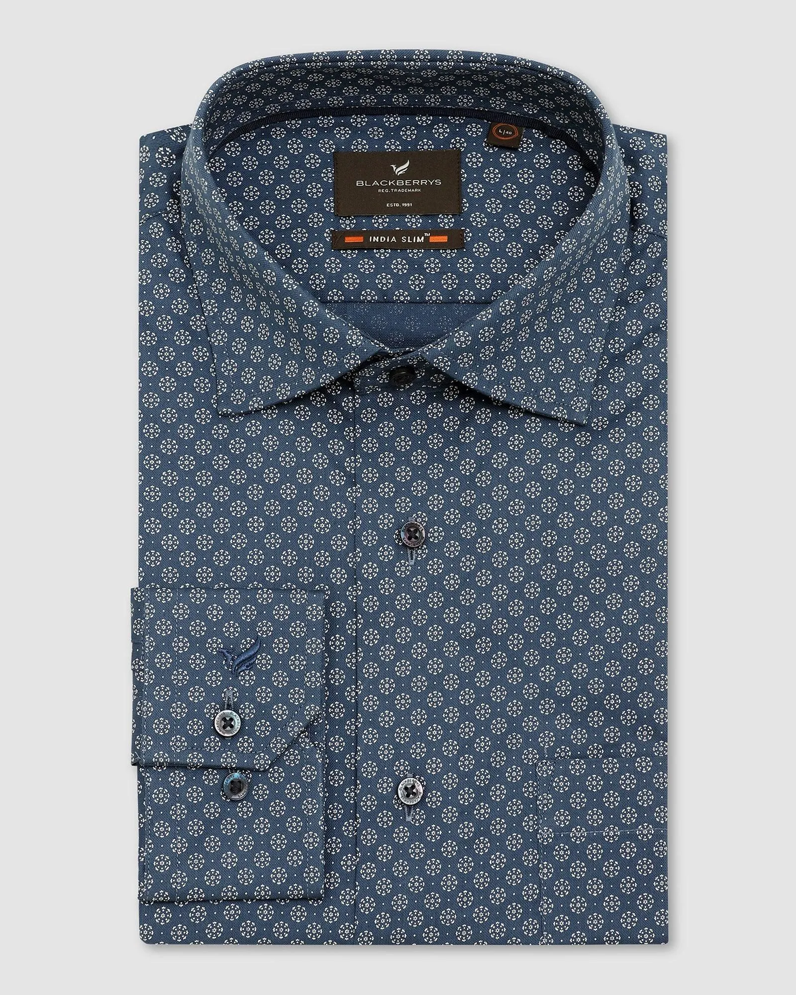 Formal Navy Printed Shirt - Roast