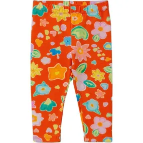 Girls Orange Peppy Legging