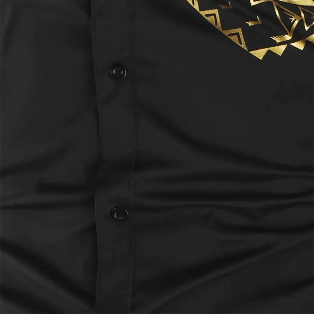 Gold Tattooed Slim Fit Shirt