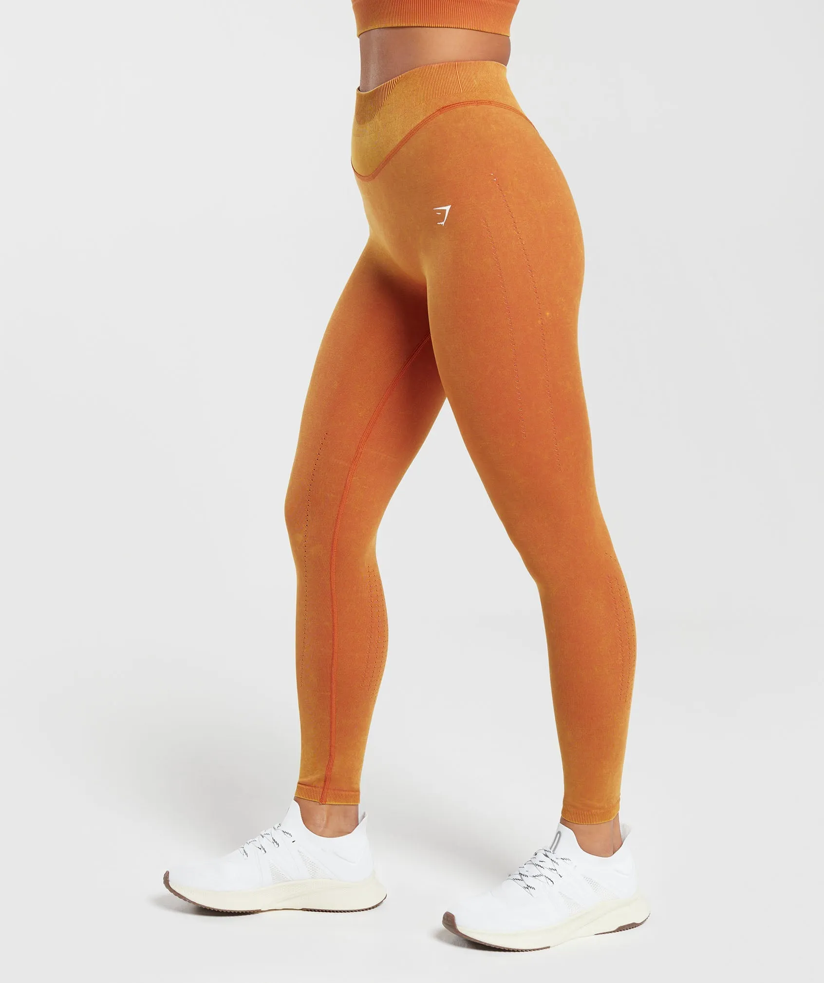 Gymshark Sweat Seamless Washed Leggings - Orange