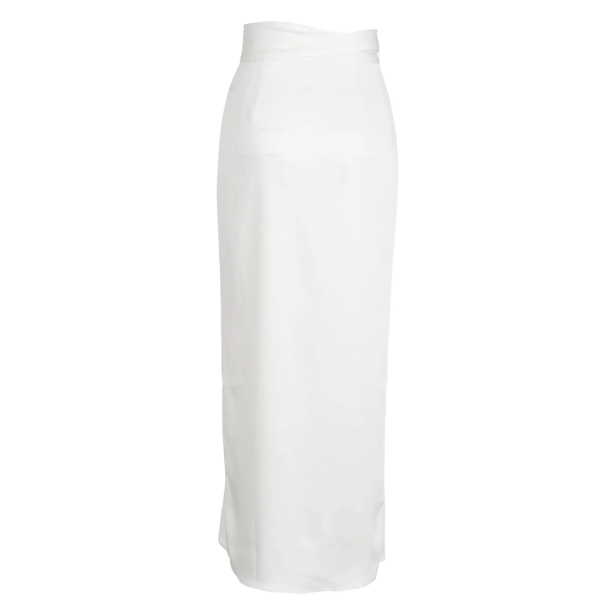 Ivory Wrap Midi Skirt