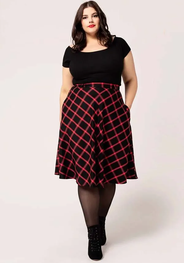 Janine [Black/Red] | SKIRT