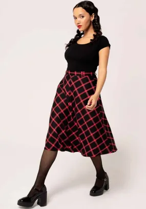 Janine [Black/Red] | SKIRT