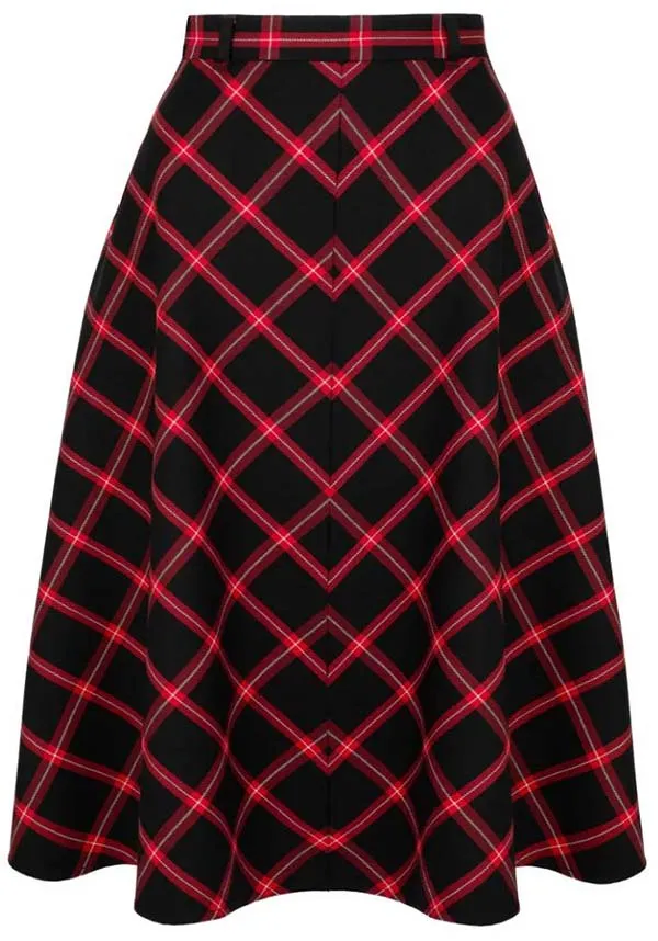 Janine [Black/Red] | SKIRT