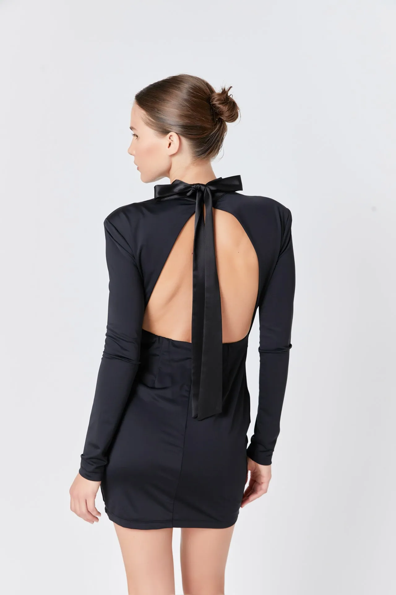 Jersey Open Back Mini Dress