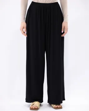 Jersey Palazzo Pants Black