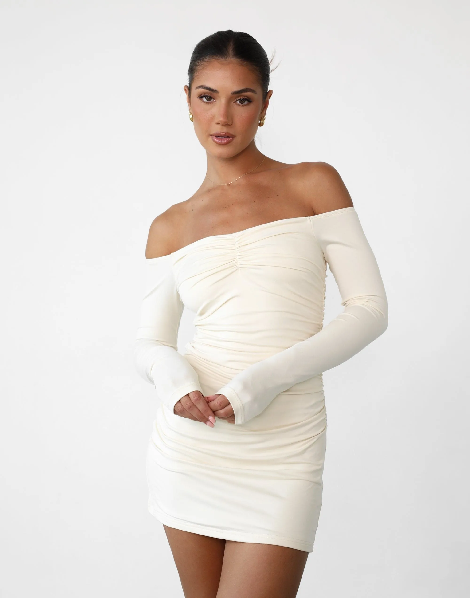 Josephine Mini Dress (Cream)