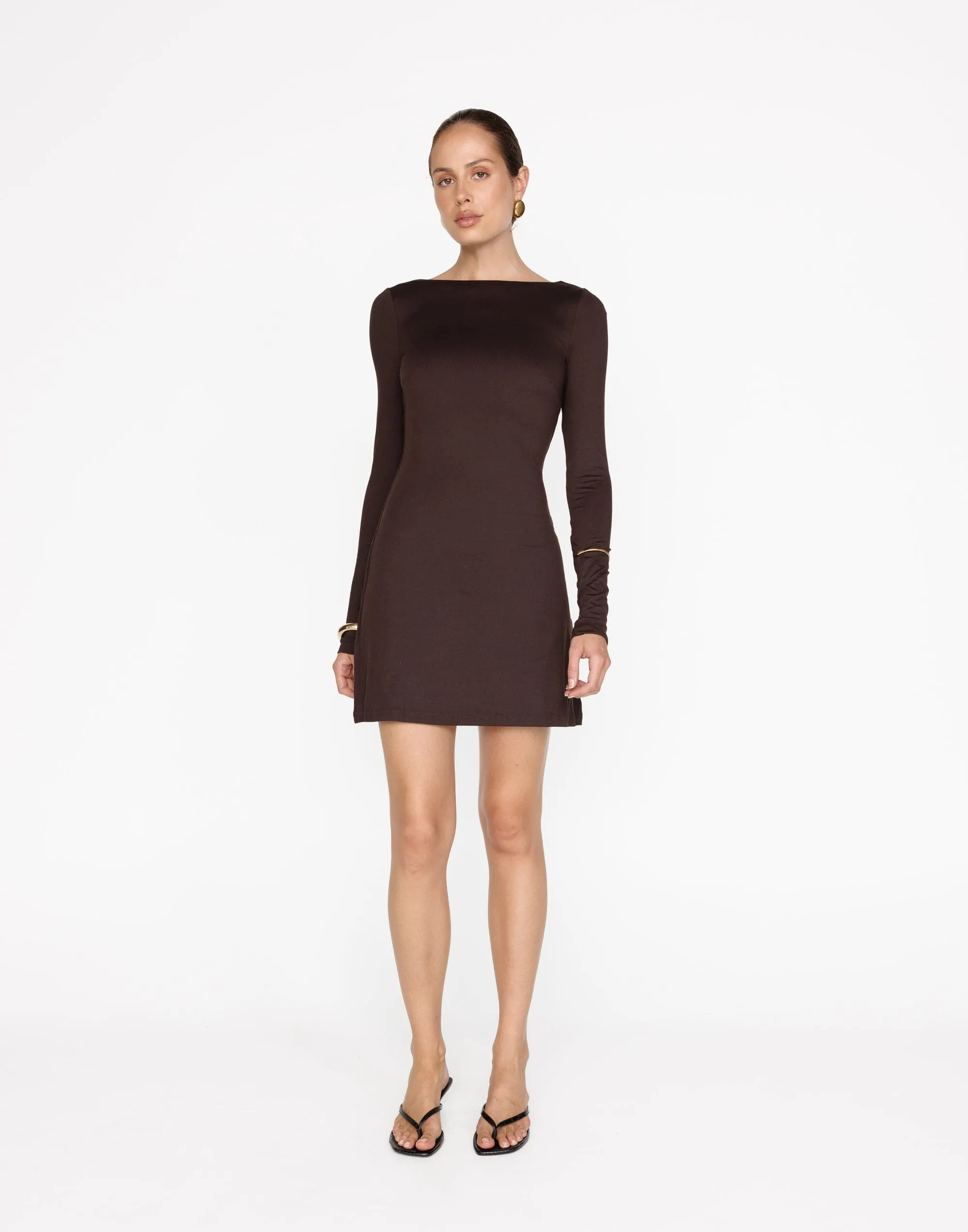 Kimber Mini Dress (Chocolate)