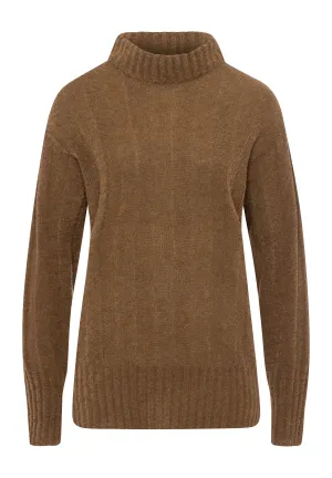 Knits Mockneck Wool Blend Pullover | Cinnamon 78781-1262