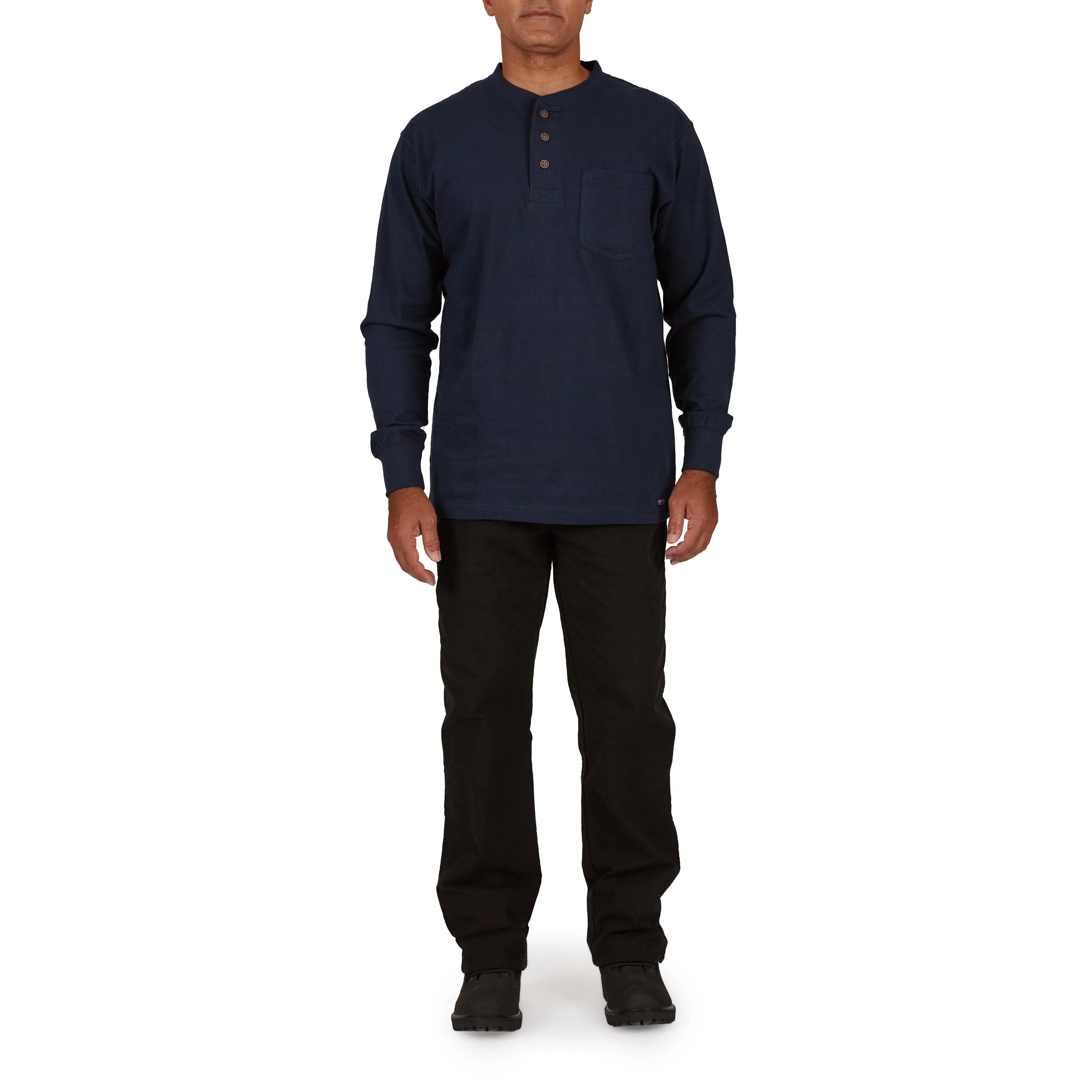 LONG SLEEVE POCKET GUSSET HENLEY