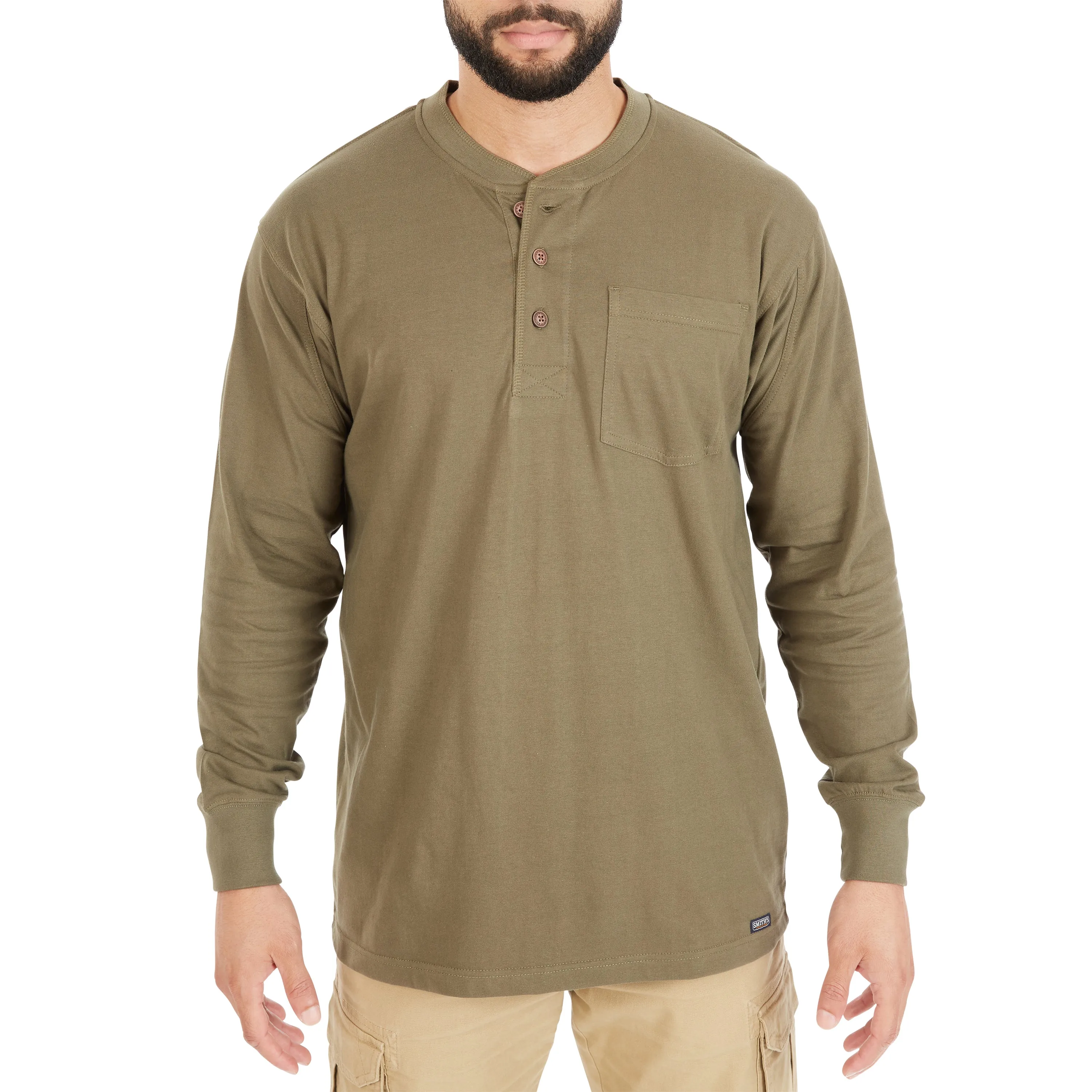 LONG SLEEVE POCKET GUSSET HENLEY