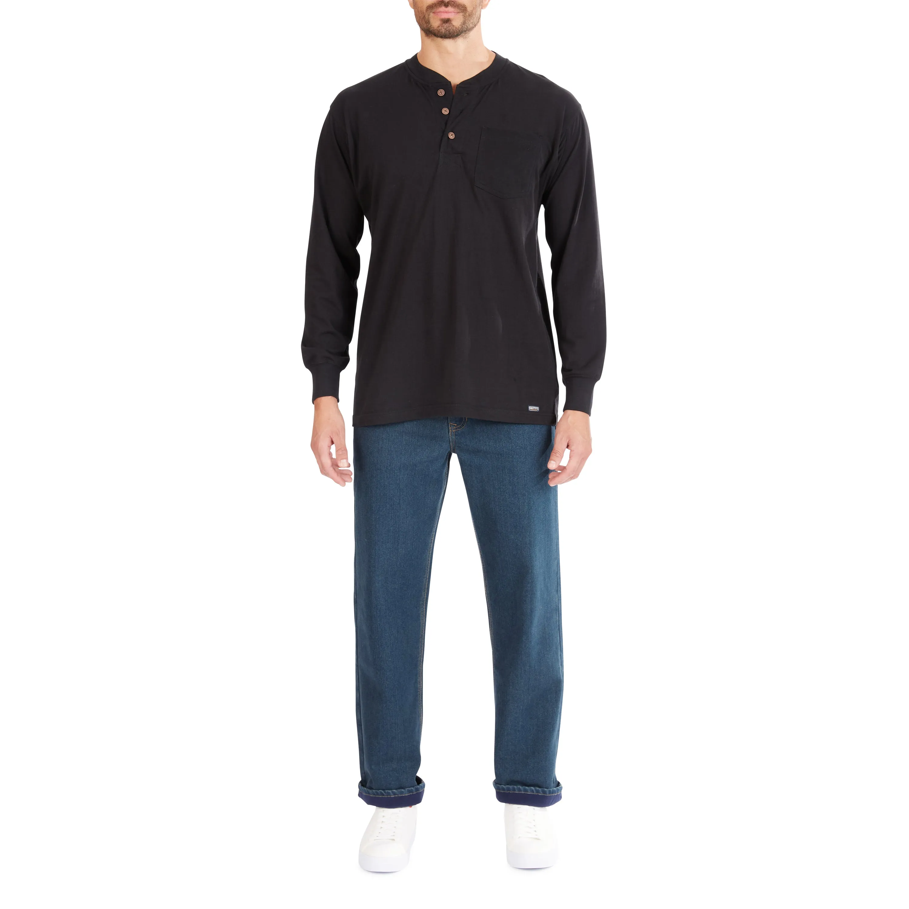 LONG SLEEVE POCKET GUSSET HENLEY