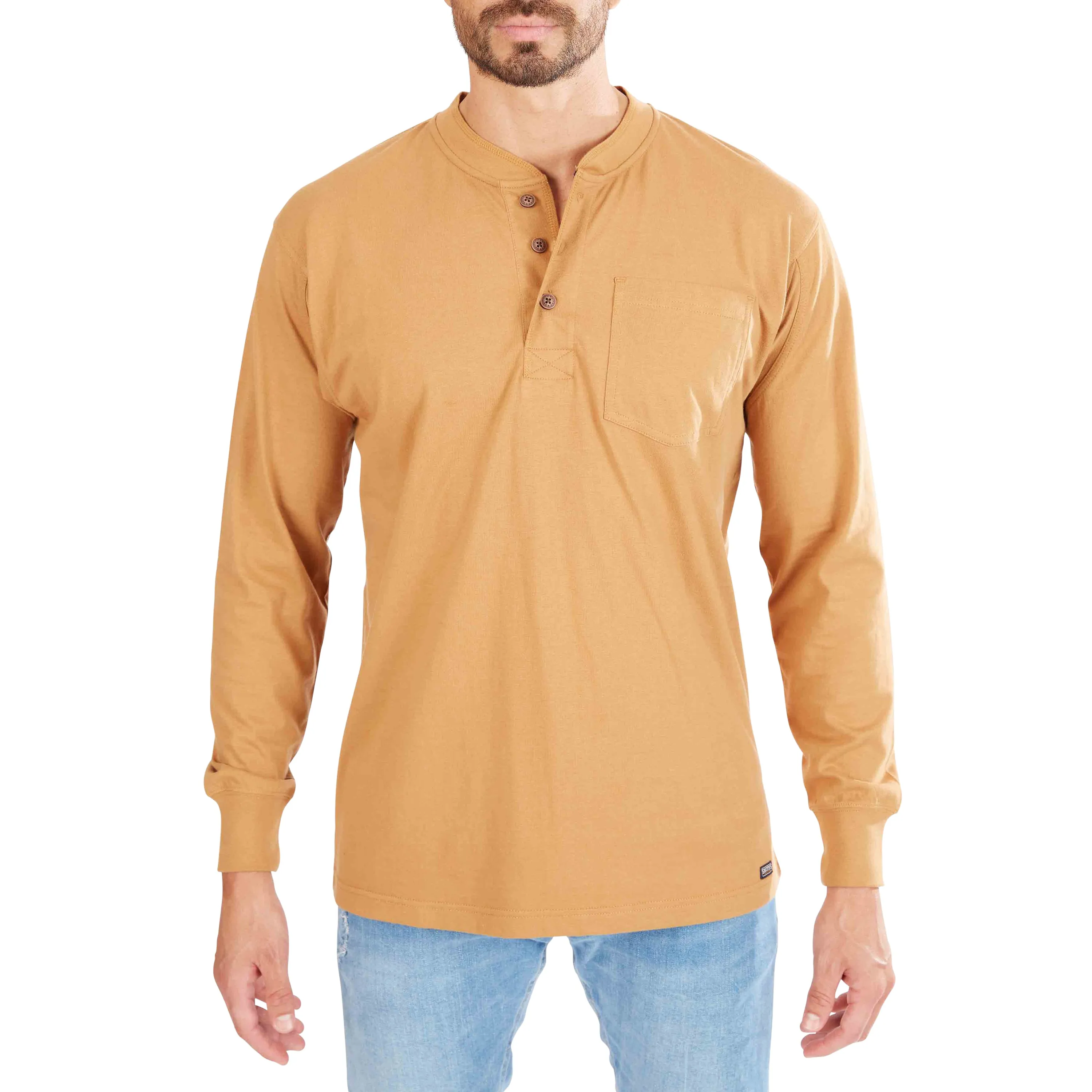 LONG SLEEVE POCKET GUSSET HENLEY