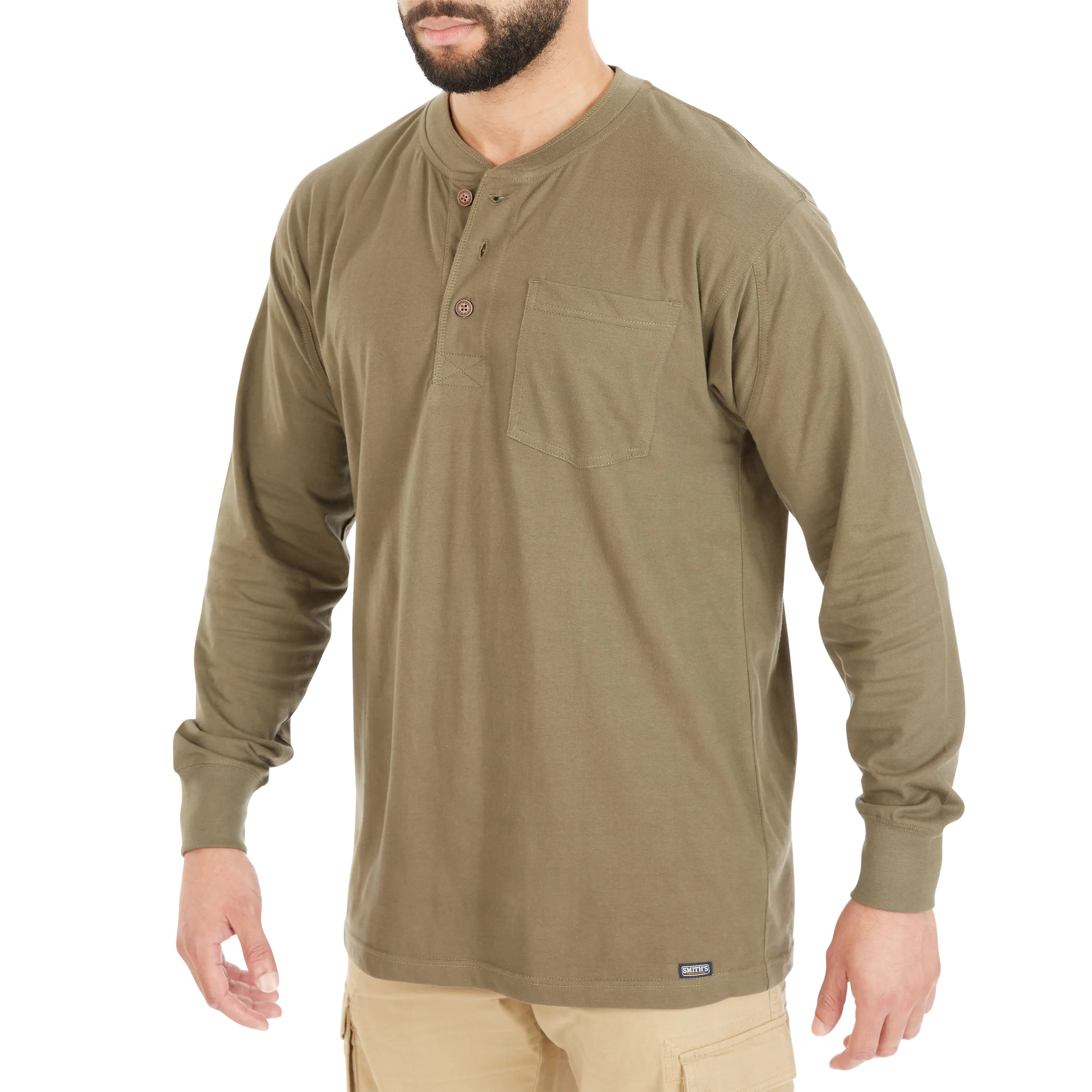 LONG SLEEVE POCKET GUSSET HENLEY