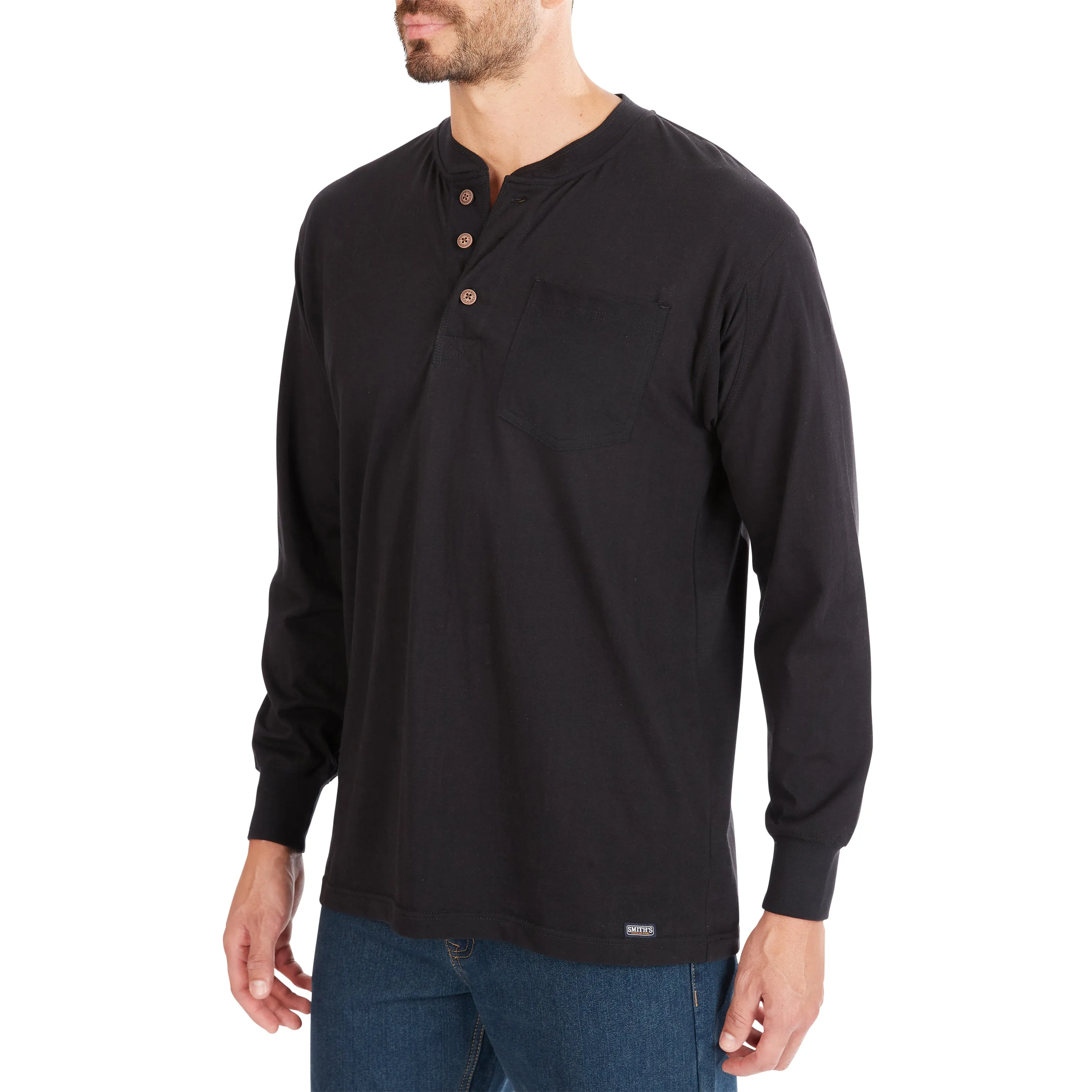 LONG SLEEVE POCKET GUSSET HENLEY