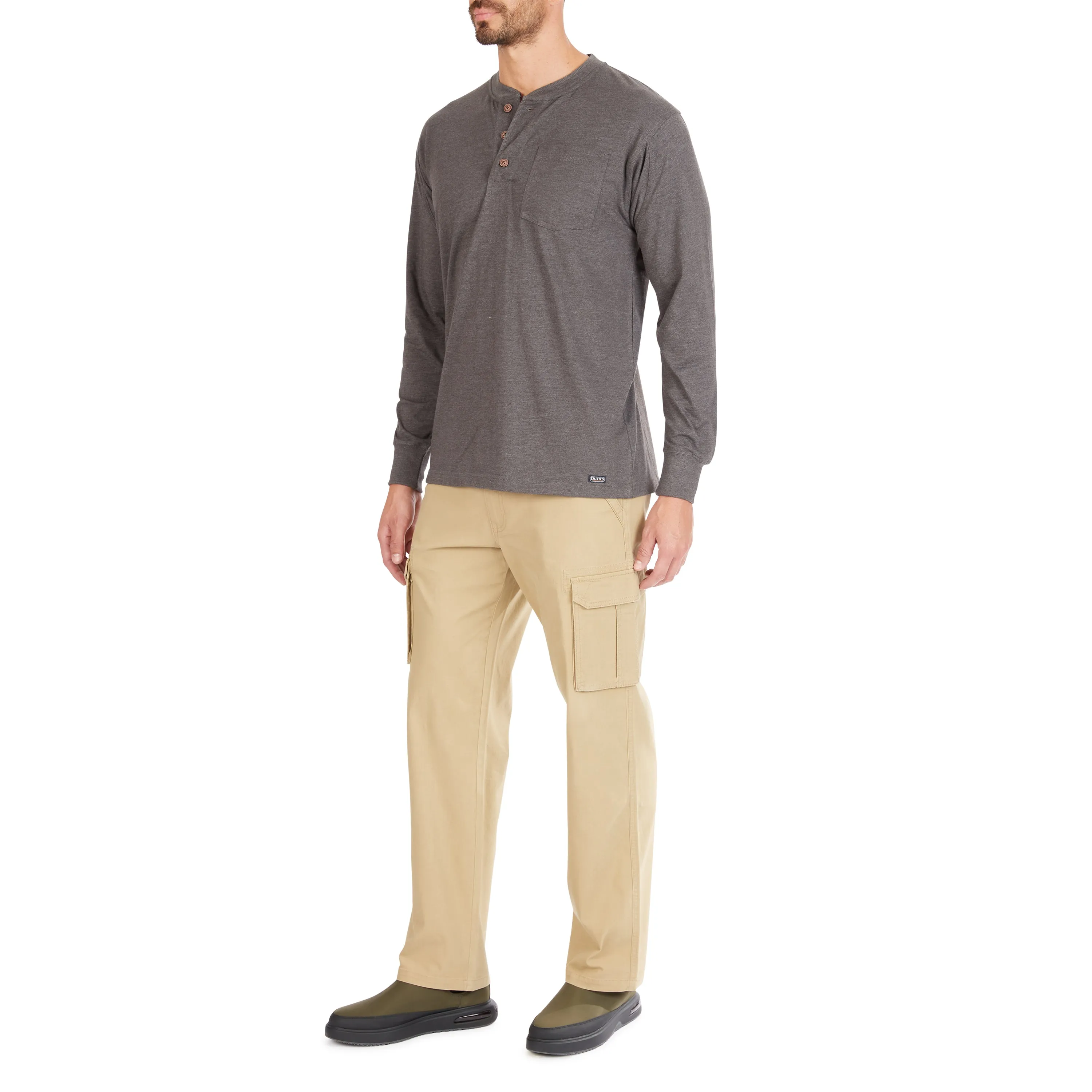 LONG SLEEVE POCKET GUSSET HENLEY