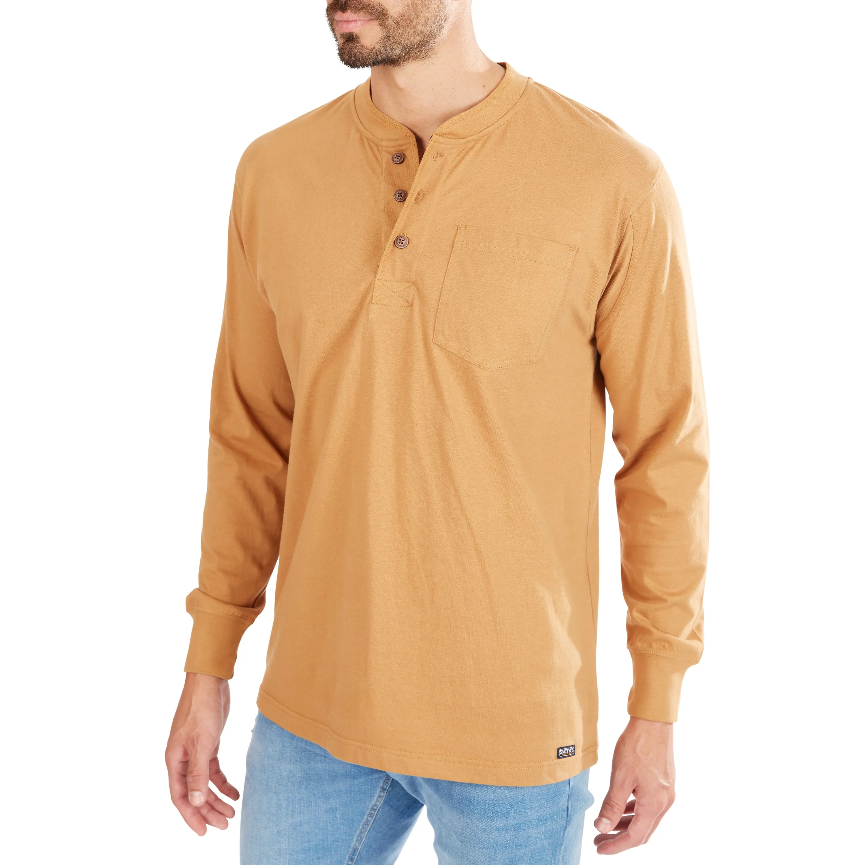 LONG SLEEVE POCKET GUSSET HENLEY