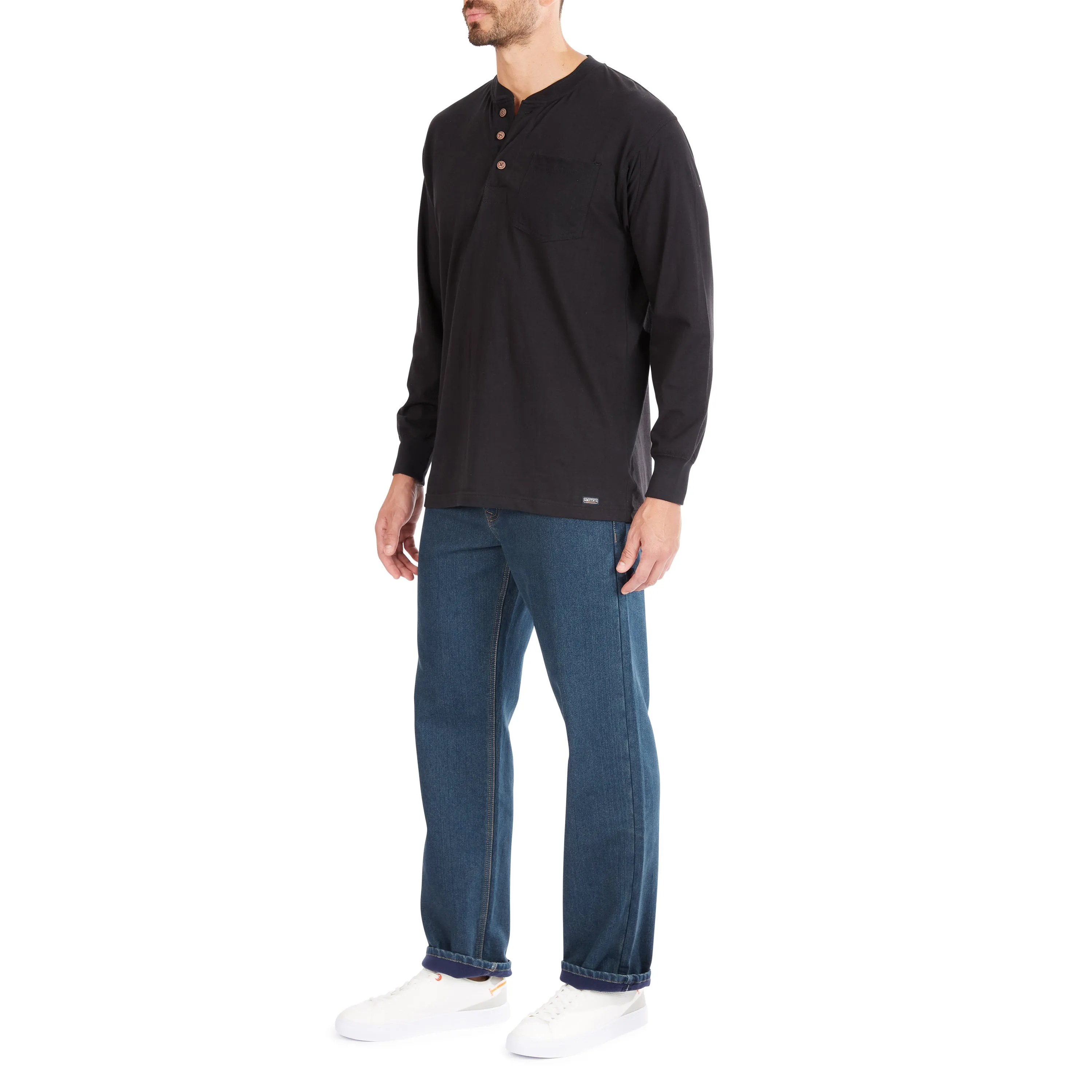 LONG SLEEVE POCKET GUSSET HENLEY