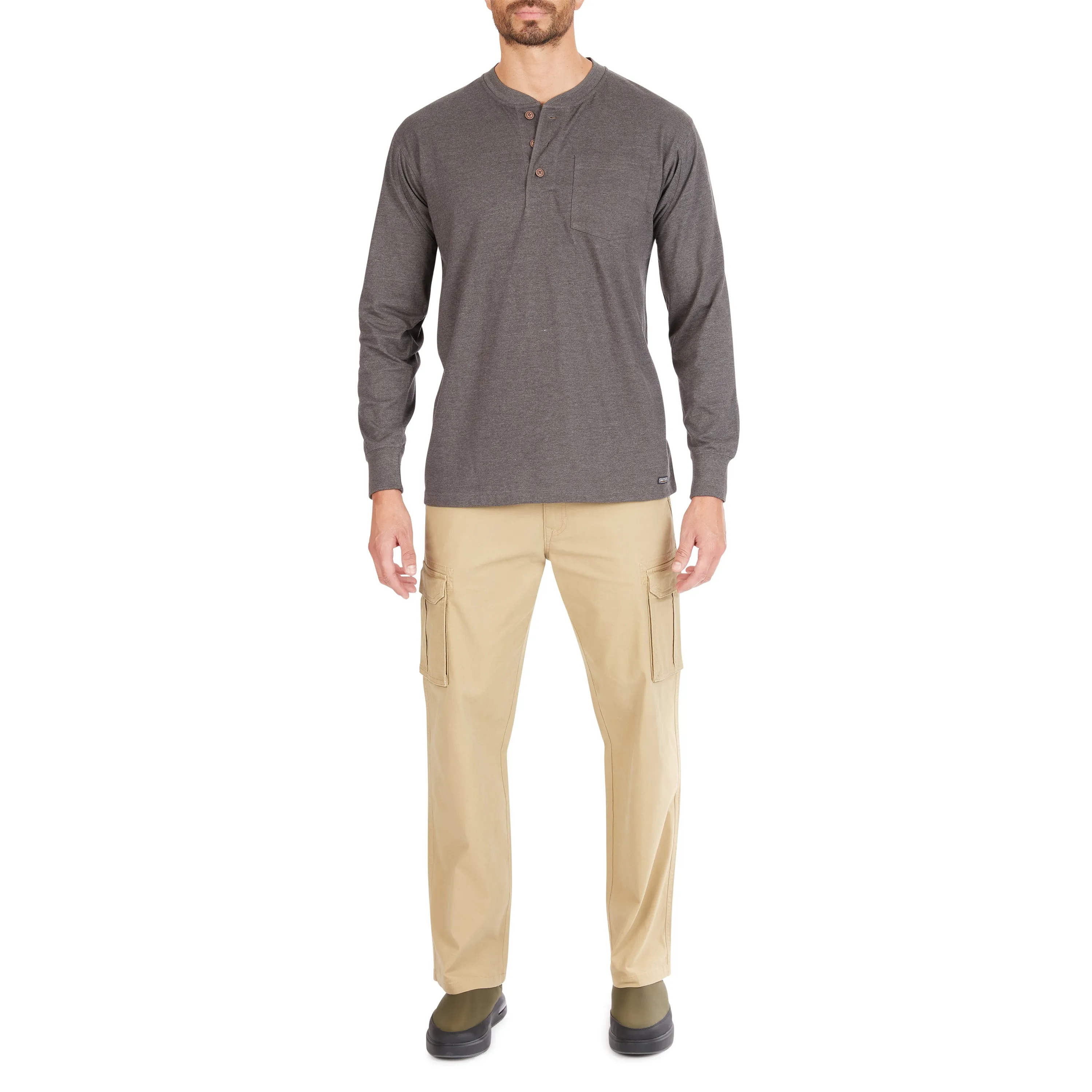 LONG SLEEVE POCKET GUSSET HENLEY