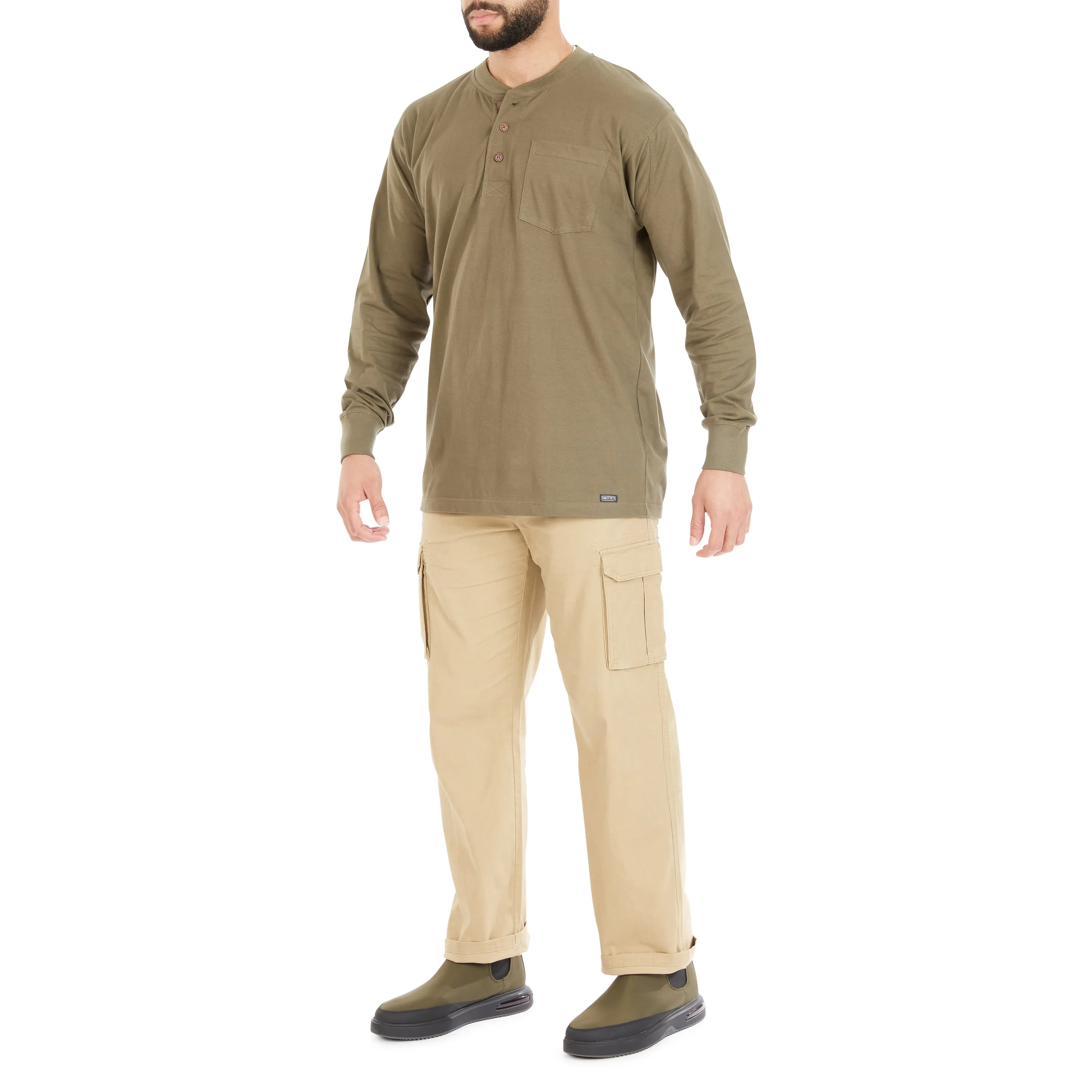 LONG SLEEVE POCKET GUSSET HENLEY