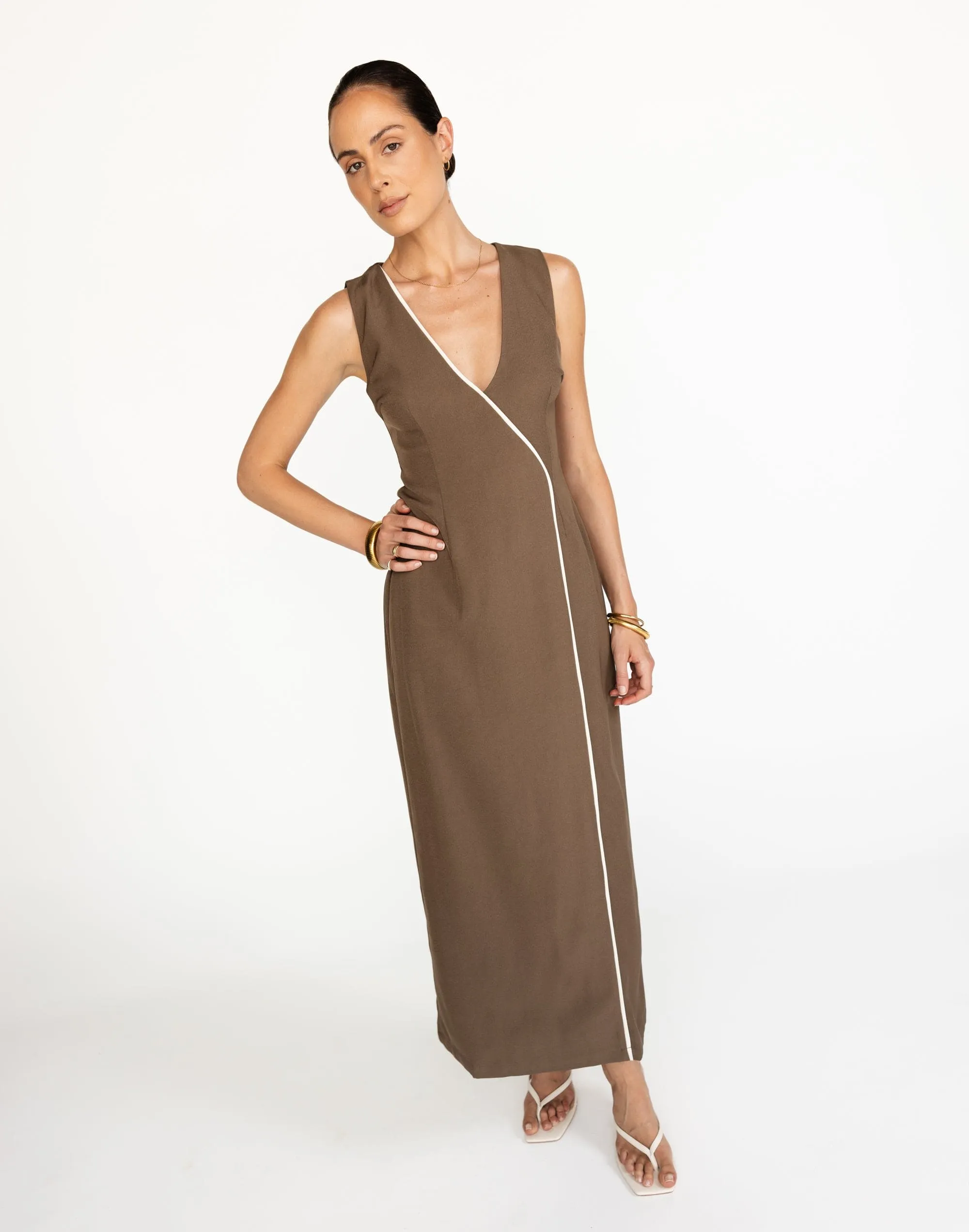 Luiza Maxi Dress (Coffee)