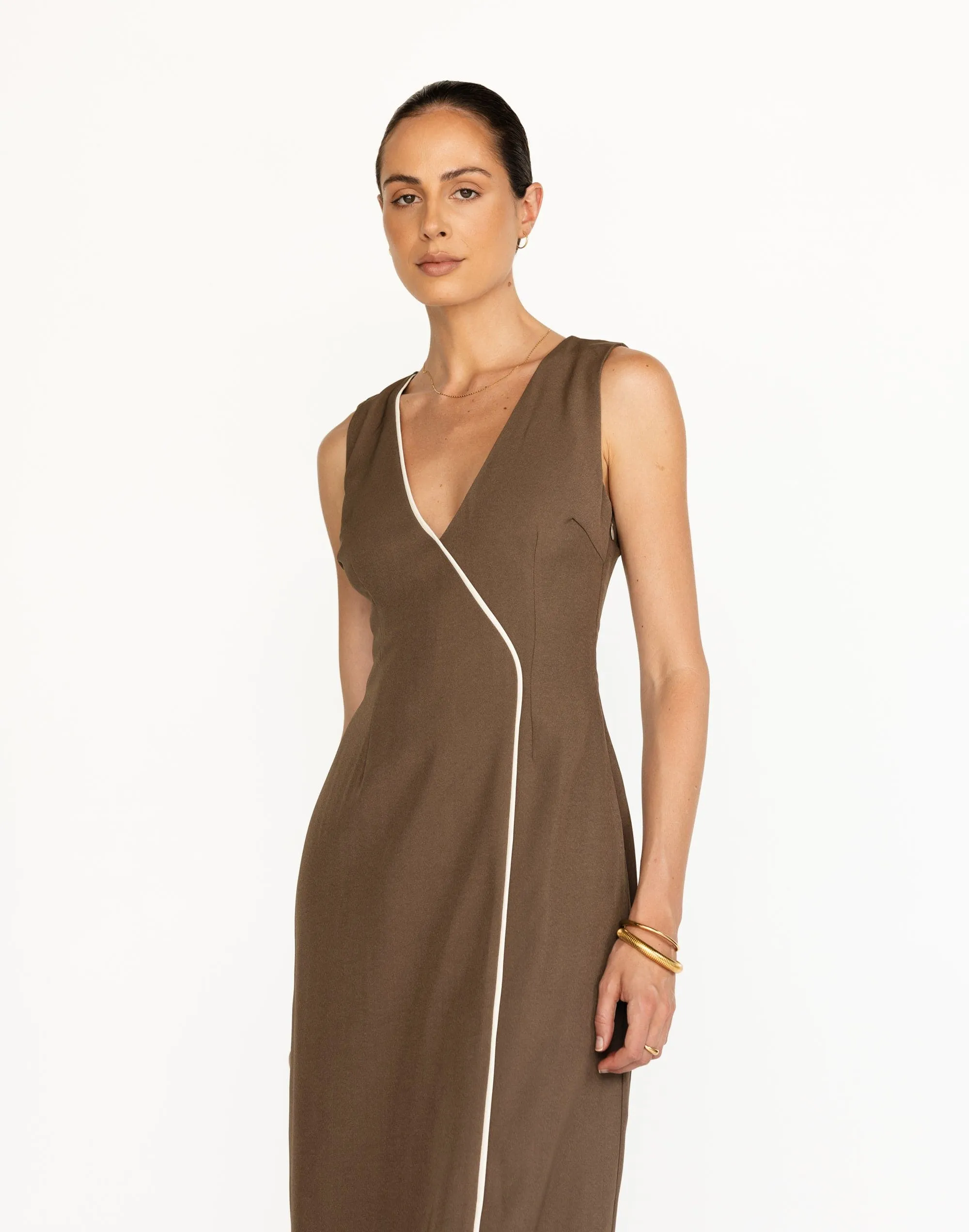 Luiza Maxi Dress (Coffee)