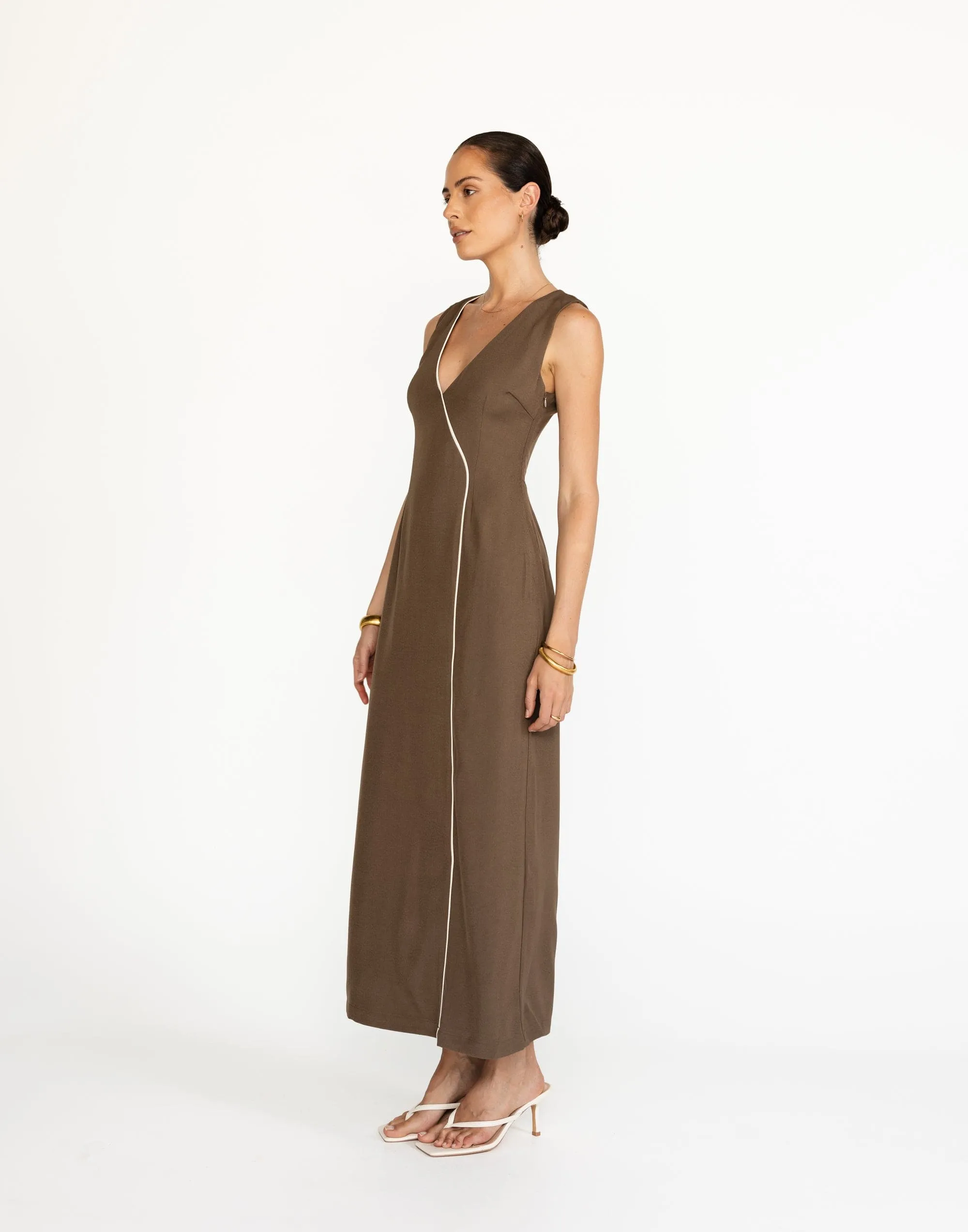 Luiza Maxi Dress (Coffee)