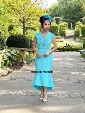 Marilyna dress in blue