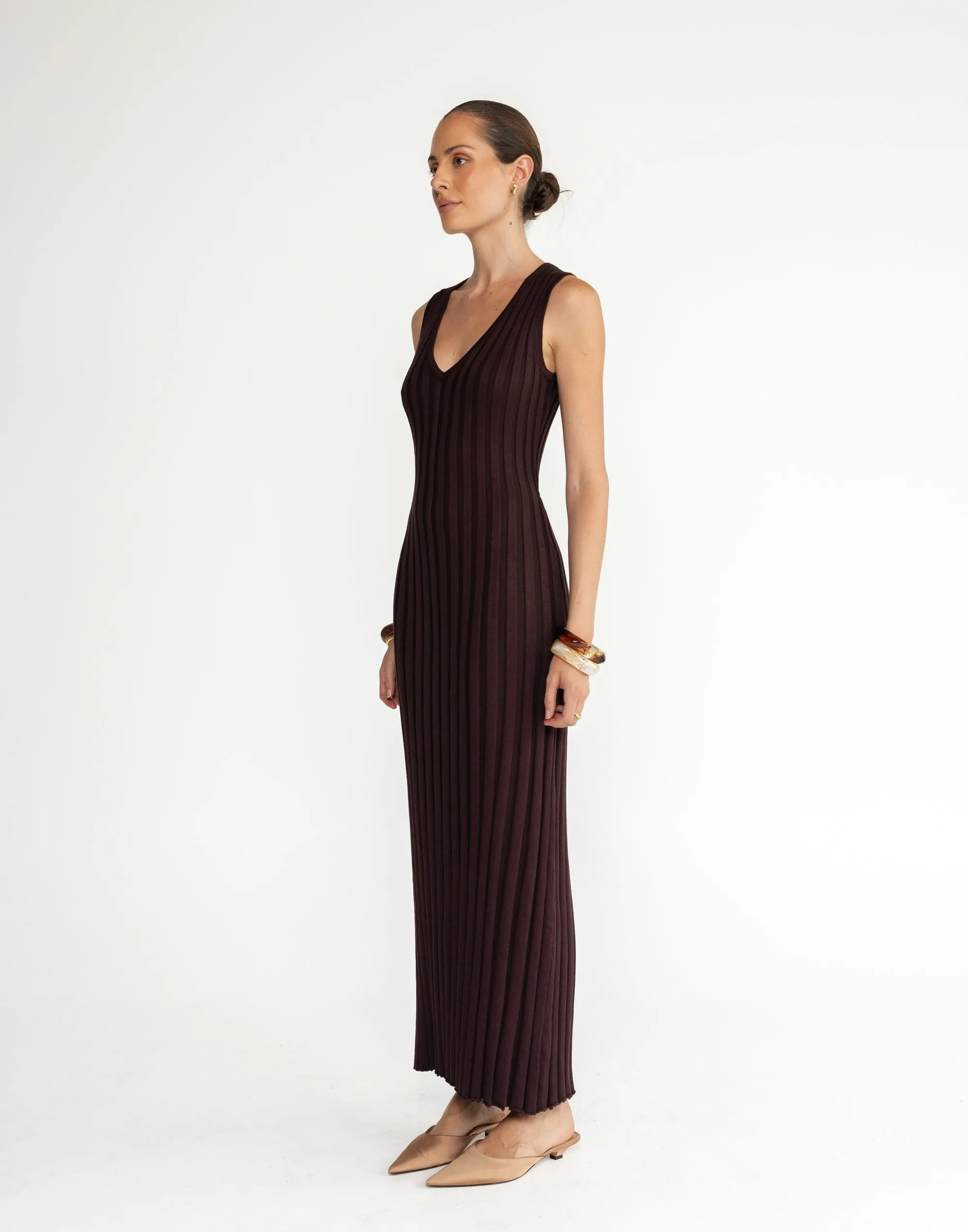 Mariposa Maxi Dress (Chocolate)