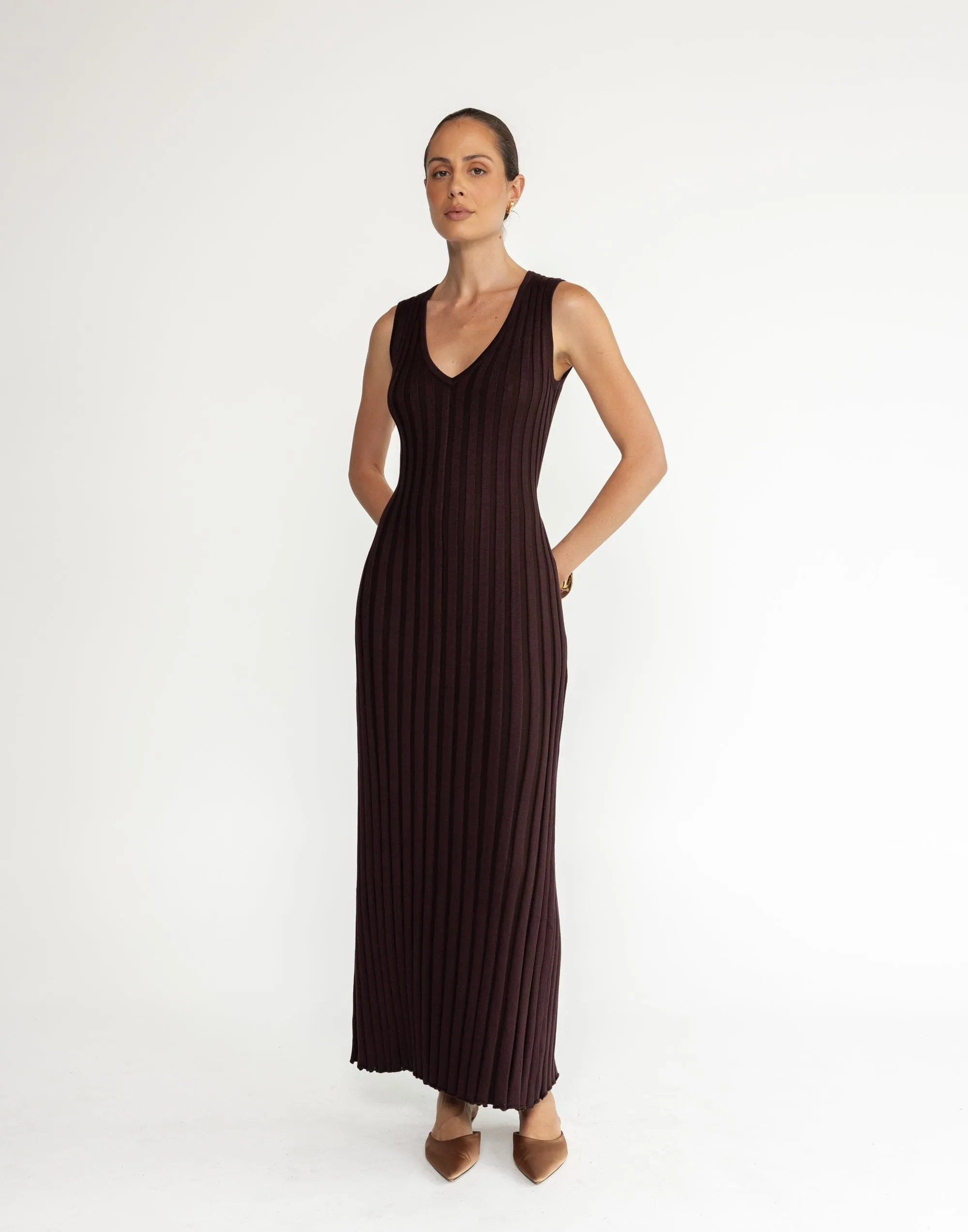 Mariposa Maxi Dress (Chocolate)