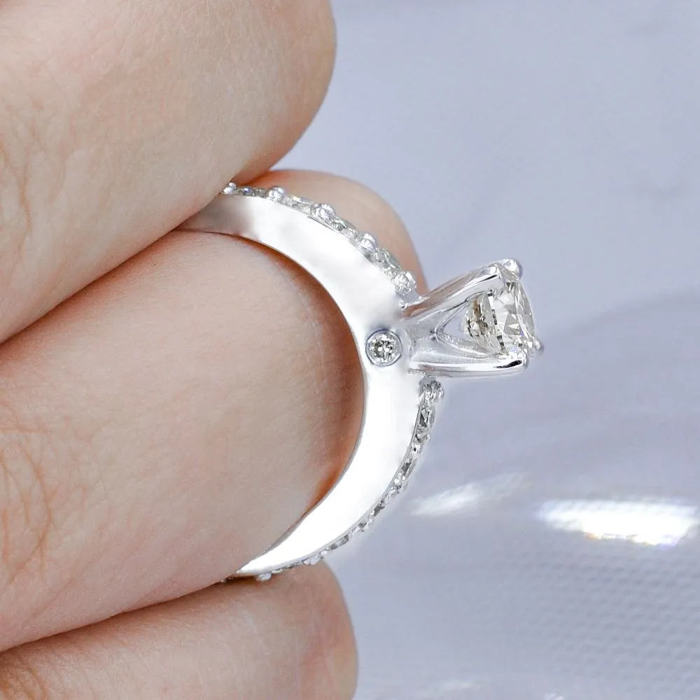 Mesmerizing 1.60CT Round Cut Diamond Engagement Ring in Platinum