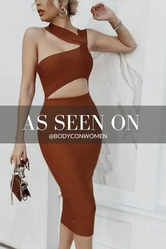 Molly Bandage Midi Dress - Red Wine