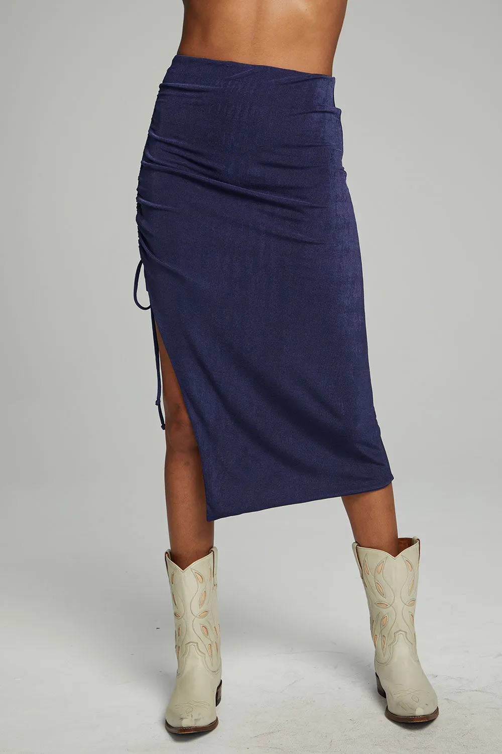 Mullen Midi Skirt - Dark Denim