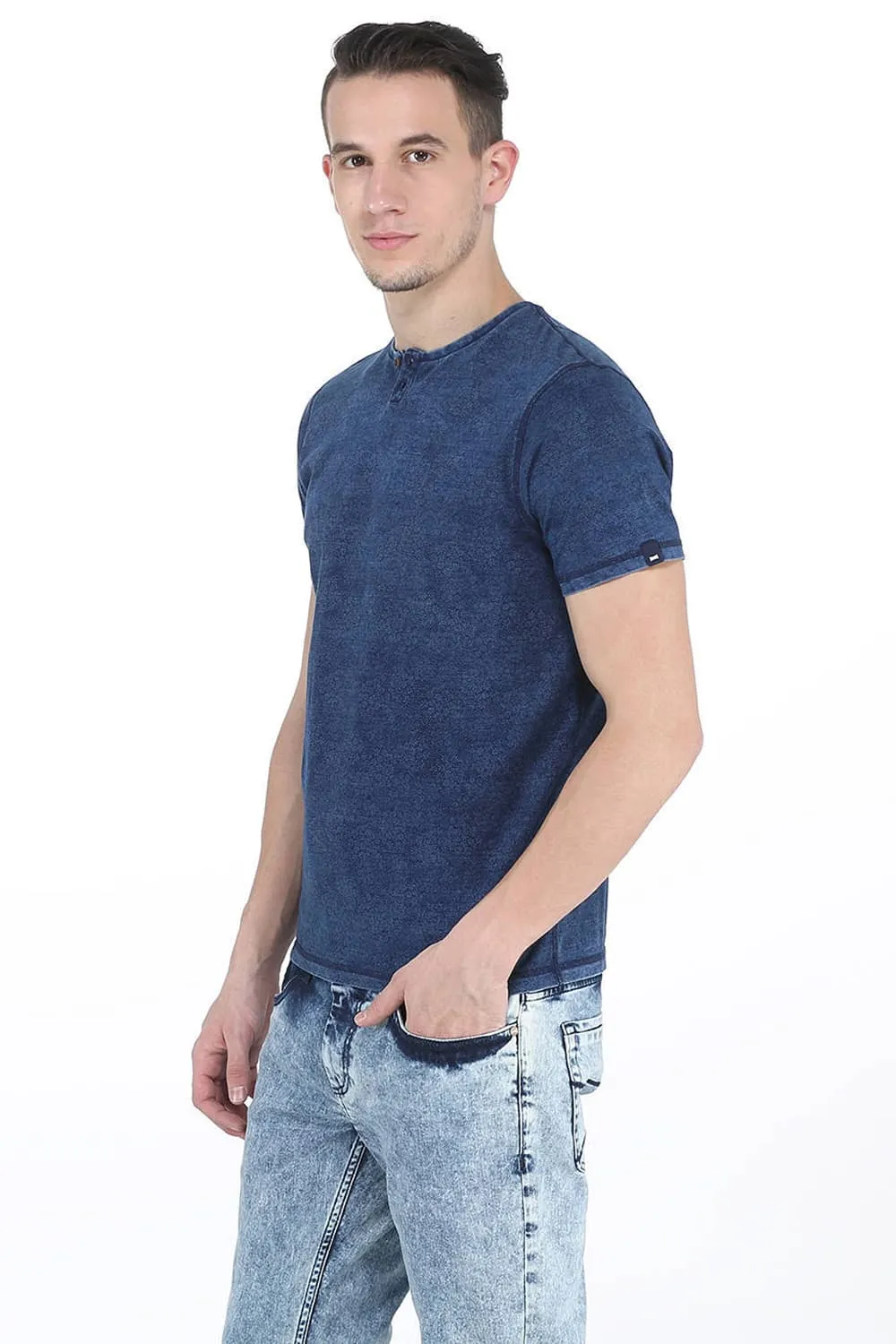 Muscle Fit Henley T Shirt