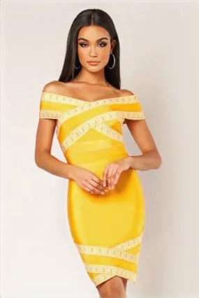 Naya Off The Shoulder Bandage Dress