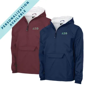 New! Delta Sig Classic 1/4 Zip Rain Jacket