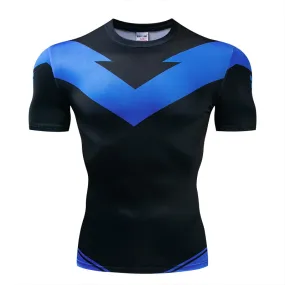 New Nightwing Short Sleeve Compression Shirts Thanos 3D Printed T shirts Men Summer NEW Crossfit Top For Male Fitness Cloth