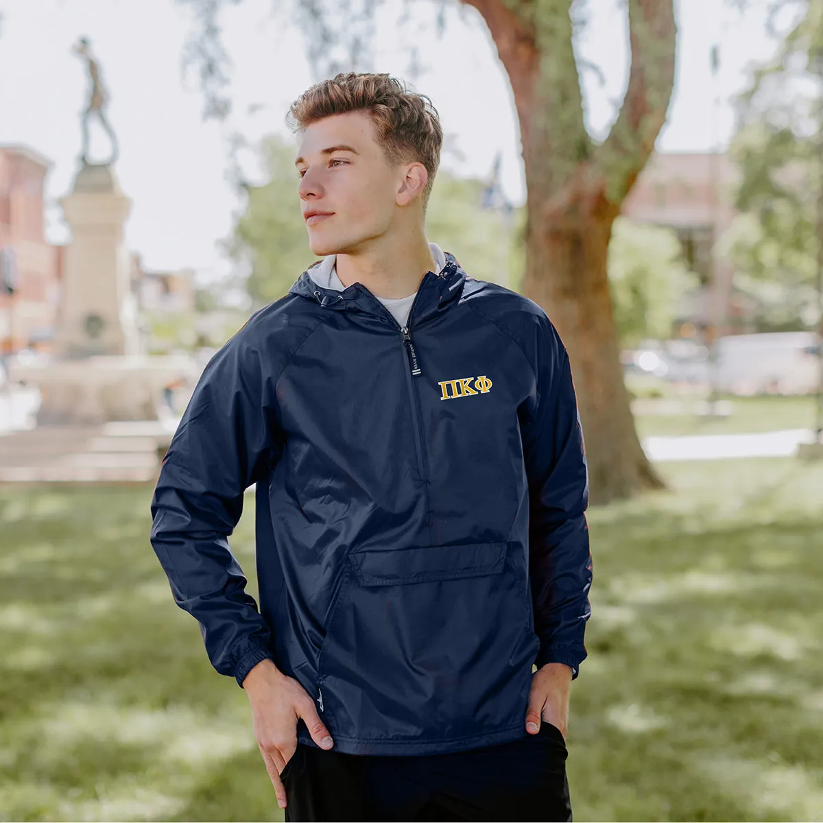 New! Pi Kapp Classic 1/4 Zip Rain Jacket