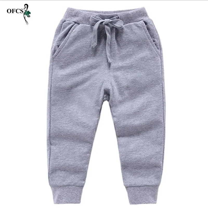 New Retail Sale Cotton Pants For 2-10 Years Old Solid Boys Girls Casual Sport Pants Jogging Enfant Garcon Kids Children Trousers