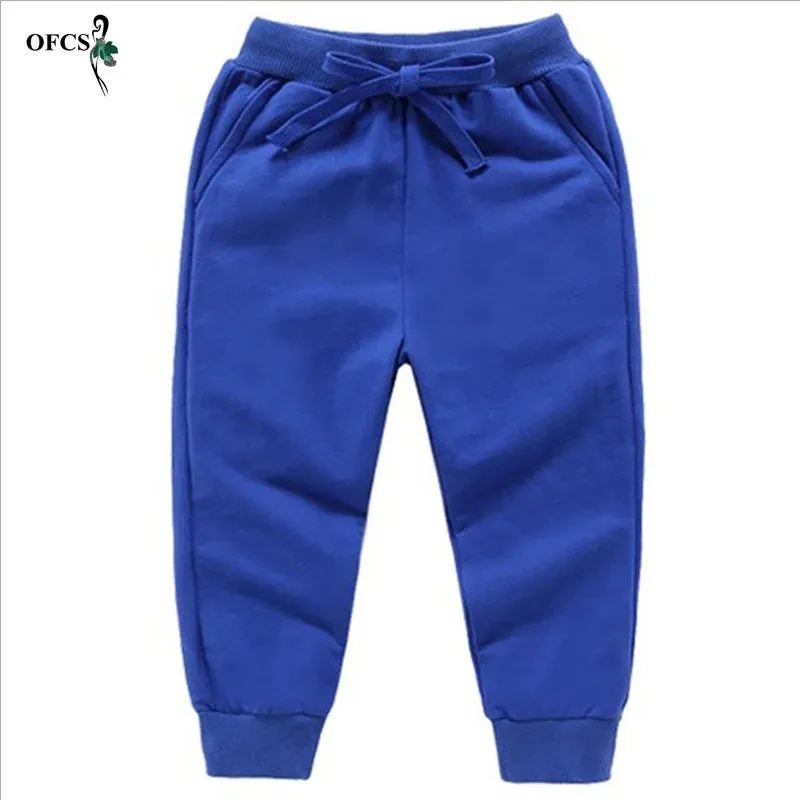 New Retail Sale Cotton Pants For 2-10 Years Old Solid Boys Girls Casual Sport Pants Jogging Enfant Garcon Kids Children Trousers