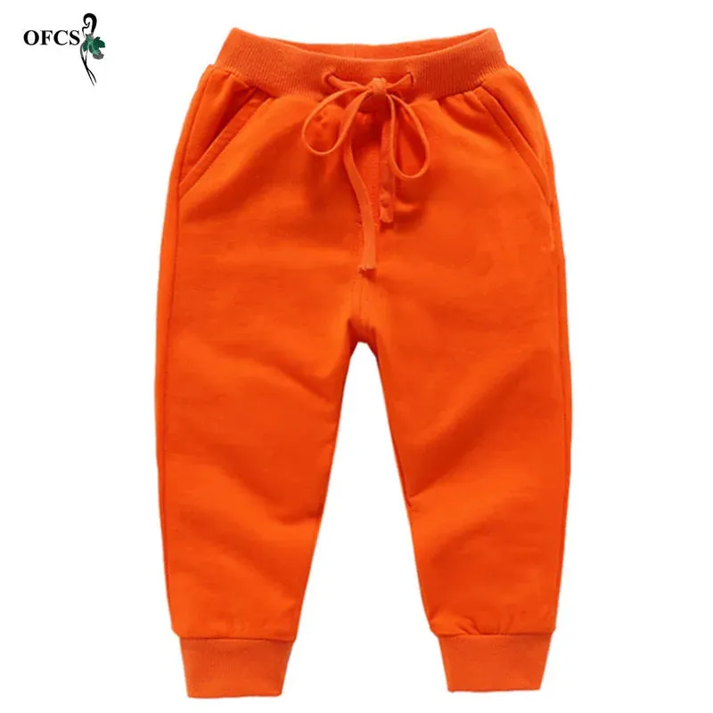 New Retail Sale Cotton Pants For 2-10 Years Old Solid Boys Girls Casual Sport Pants Jogging Enfant Garcon Kids Children Trousers