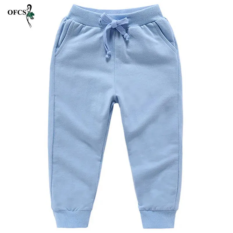 New Retail Sale Cotton Pants For 2-10 Years Old Solid Boys Girls Casual Sport Pants Jogging Enfant Garcon Kids Children Trousers