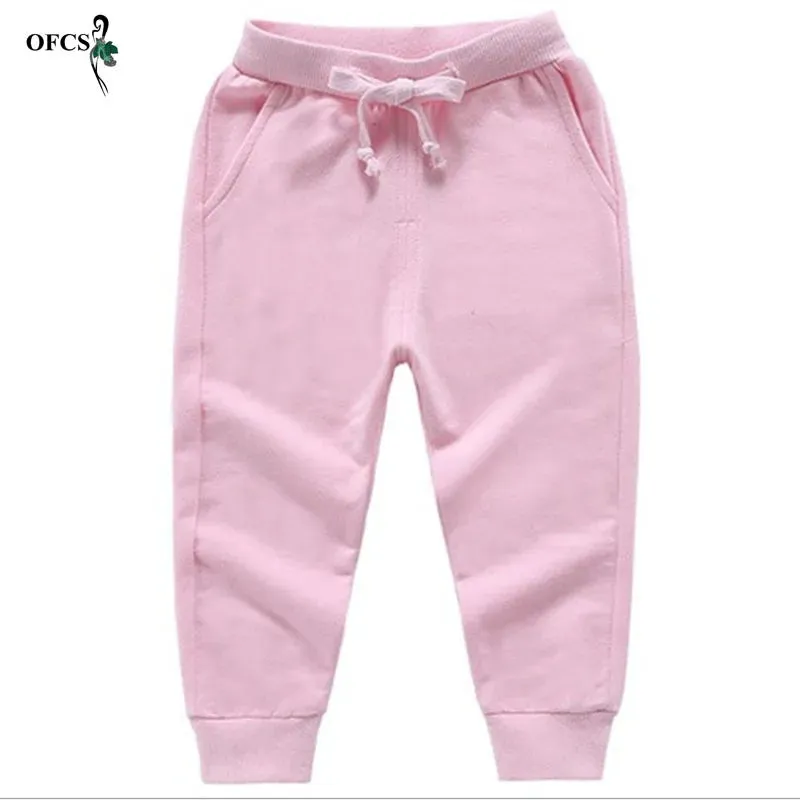 New Retail Sale Cotton Pants For 2-10 Years Old Solid Boys Girls Casual Sport Pants Jogging Enfant Garcon Kids Children Trousers