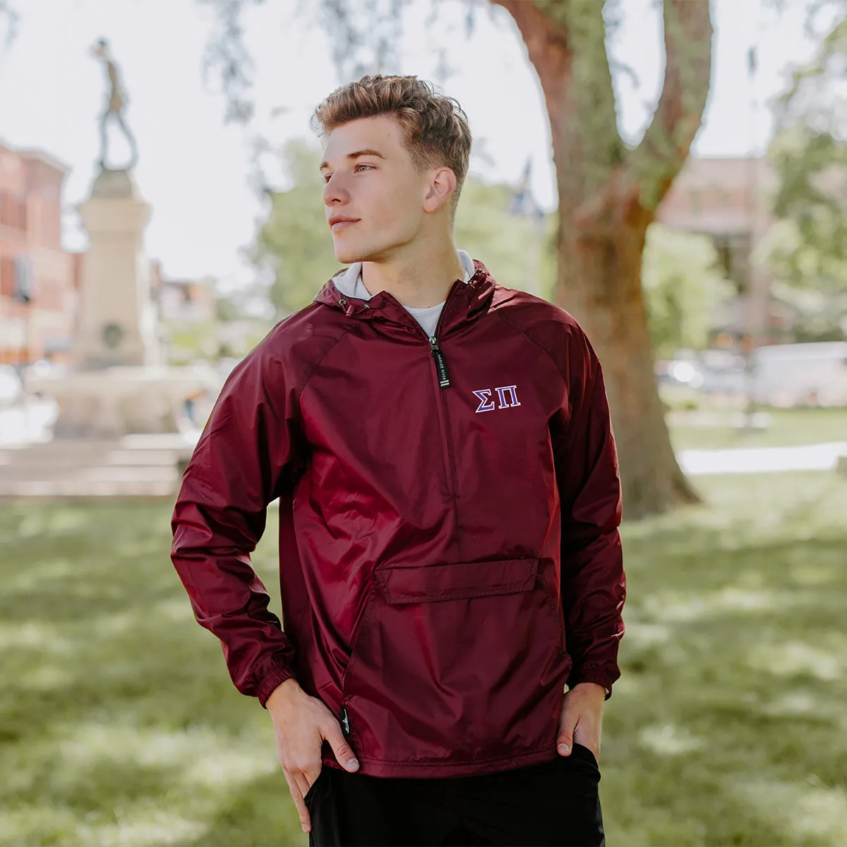 New! Sigma Pi Classic 1/4 Zip Rain Jacket