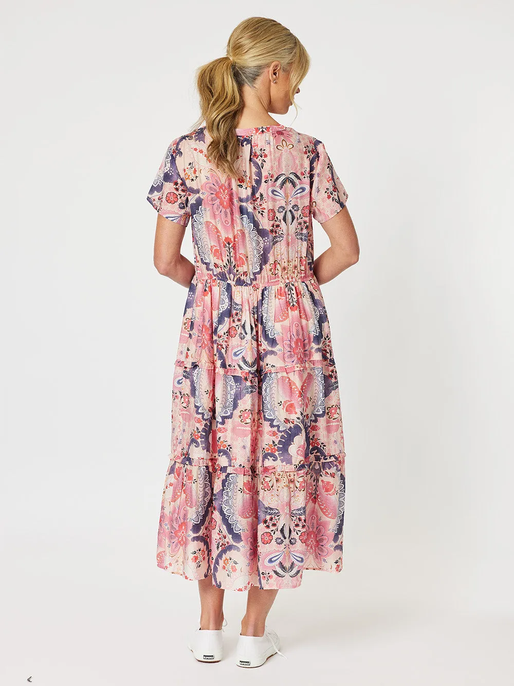 Newport Printed Dress - Pink Coral