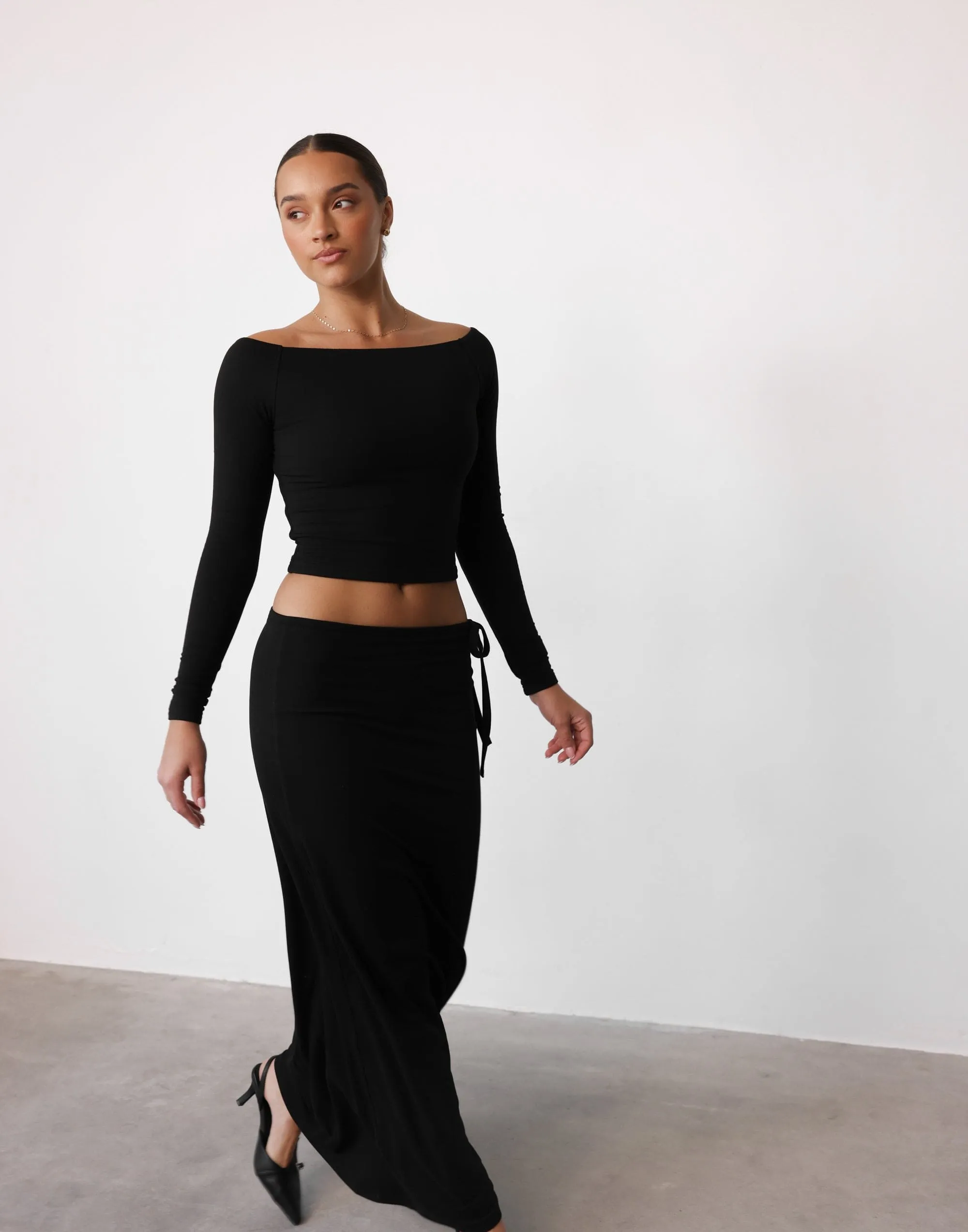 Noni Maxi Skirt (Black)