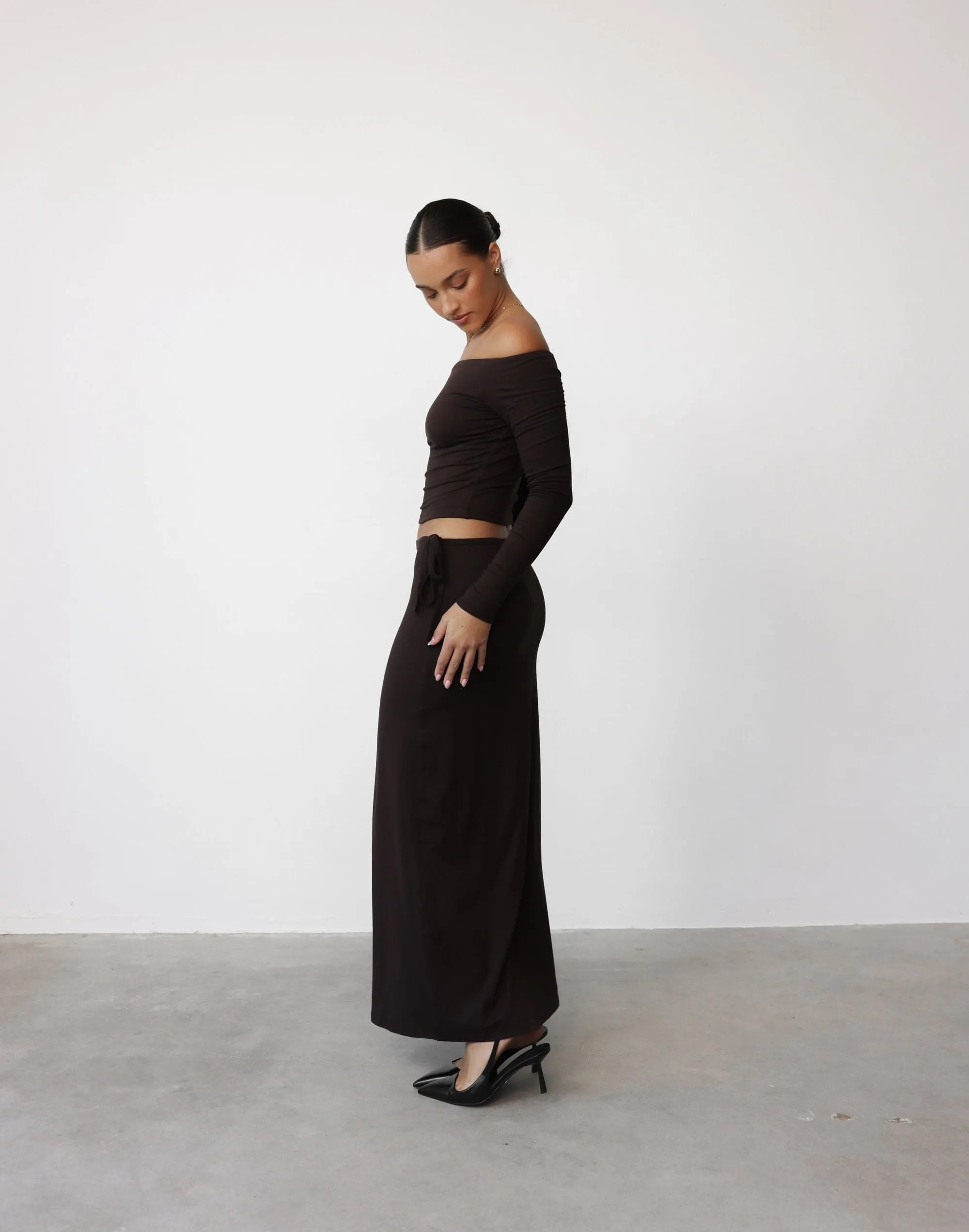 Noni Maxi Skirt (Chocolate)