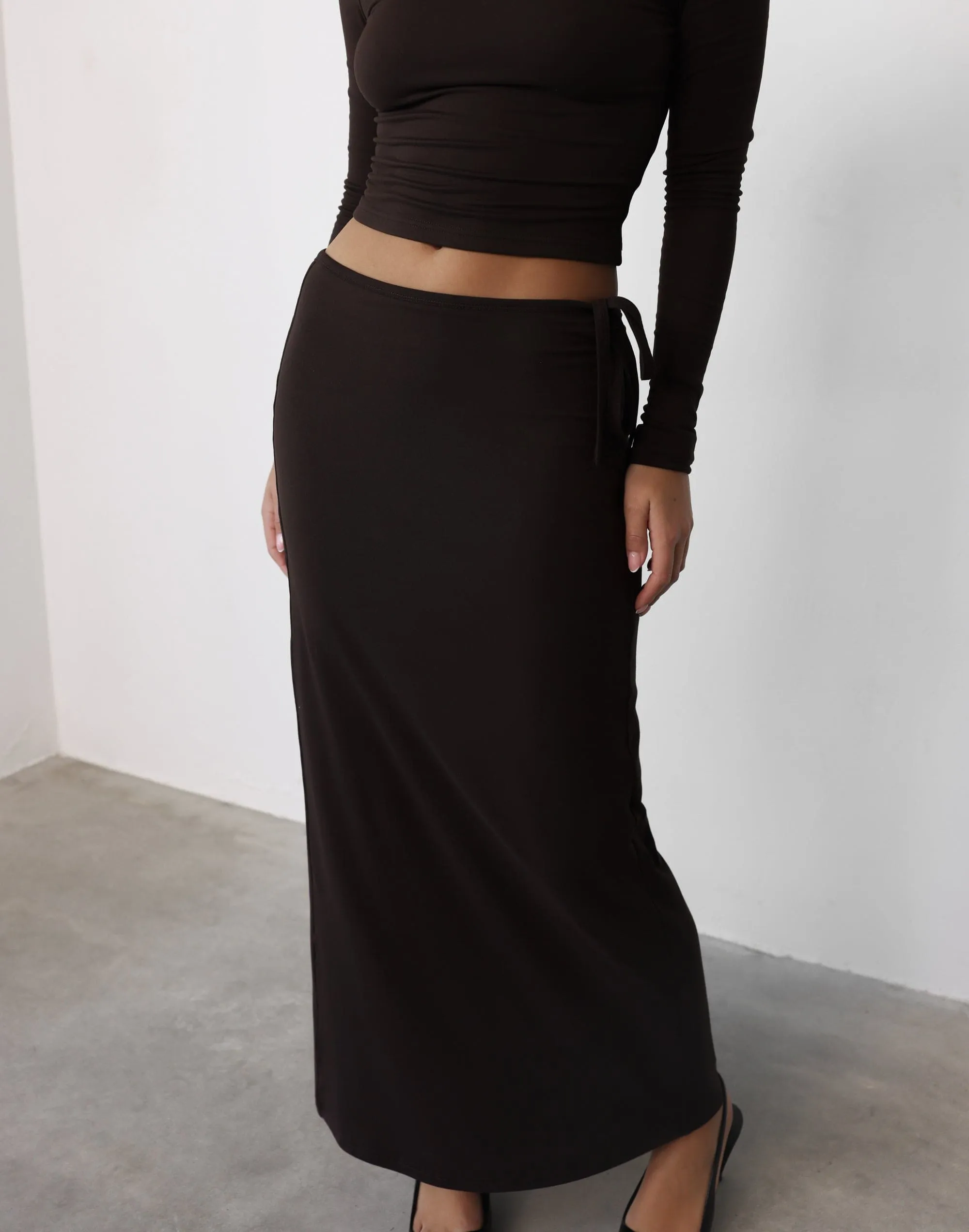 Noni Maxi Skirt (Chocolate)