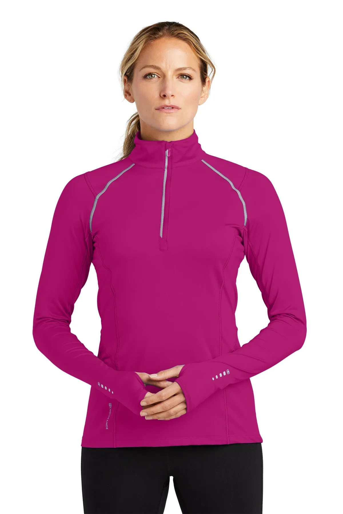 OGIO ENDURANCE Ladies Nexus Custom Quarter Zips, Flush Pink